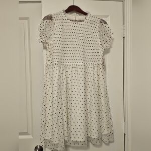 NWT Girl's Short Sleeve A-Line Polka Dot Dress